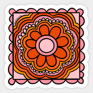 Flower Granny Square Sticker